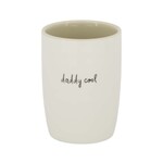 Zusss Mok (koffie) - "Daddy cool" - Wit/Zwart/Zand - Ø7x9,5cm