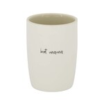 Zusss Mok (koffie) - "Hot mama" - Wit/Zwart/Zand - Ø7x9,5cm