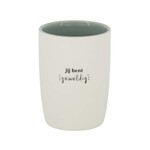 Zusss Mok (koffie) - "Je bent geweldig" - Wit/Zwart/Grijsblauw - Ø7x9,5cm