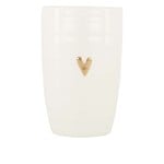 Zusss Mok L - Gouden hart - Wit - ∅8,5x13cm