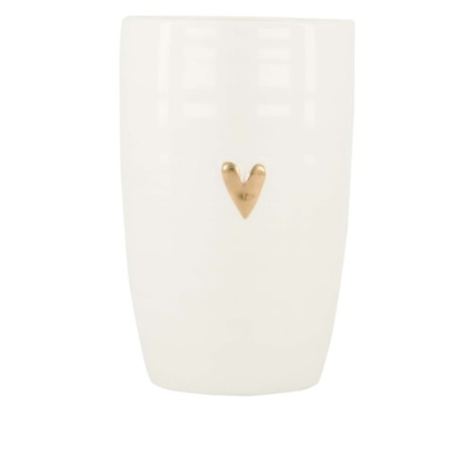 Zusss Mok L - Gouden hart - Wit - ∅8,5x13cm