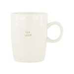 Zusss Mok (Thee) - Tea lover - Wit/Goud - ∅8x10cm