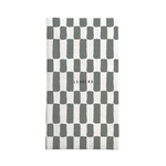 Zusss Servetten - "Leukerd" - Wit/Donkergroen - 11 x 20 cm