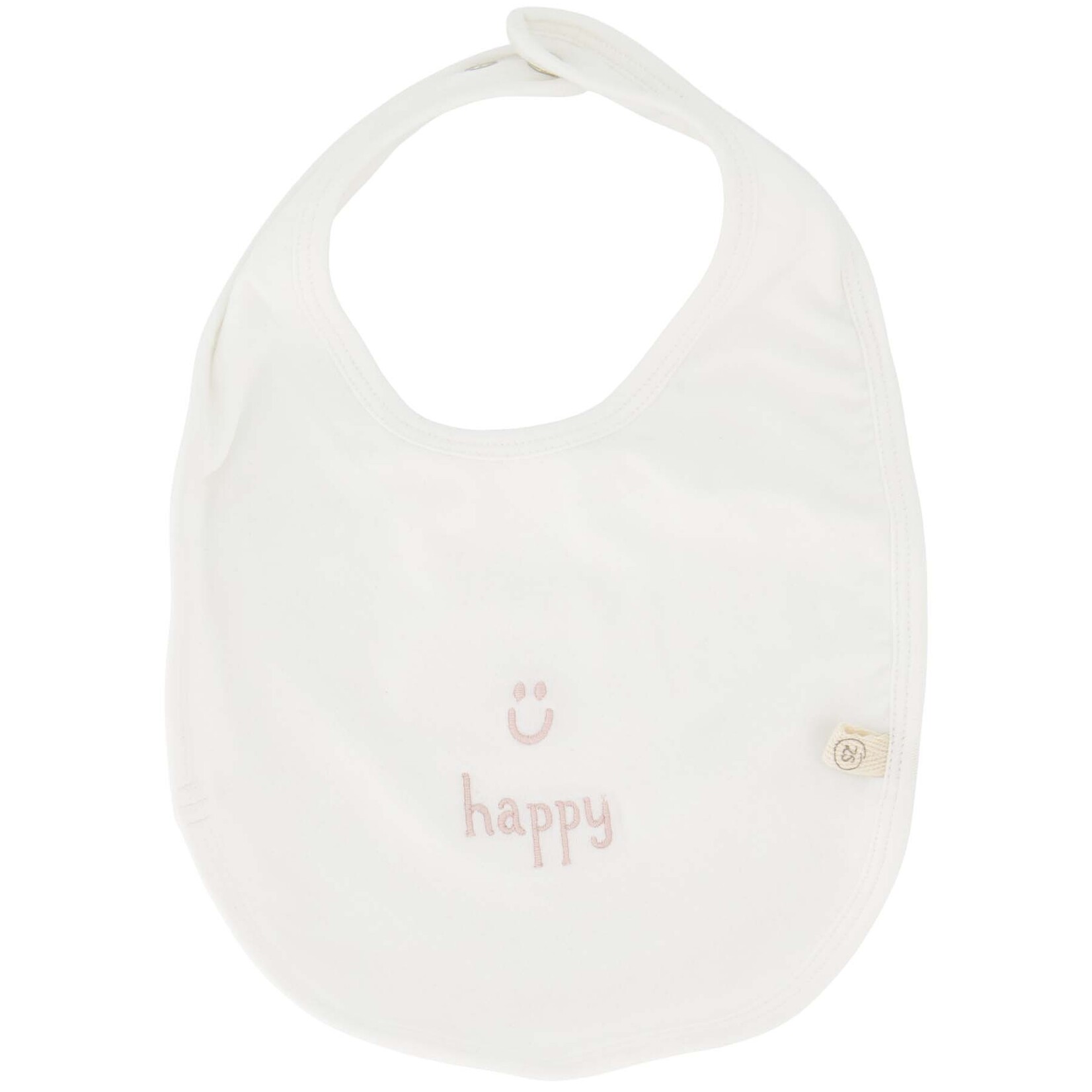 Zusss Slabbertjes "Happy/Hungry" - Katoen - Wit - Set van 2