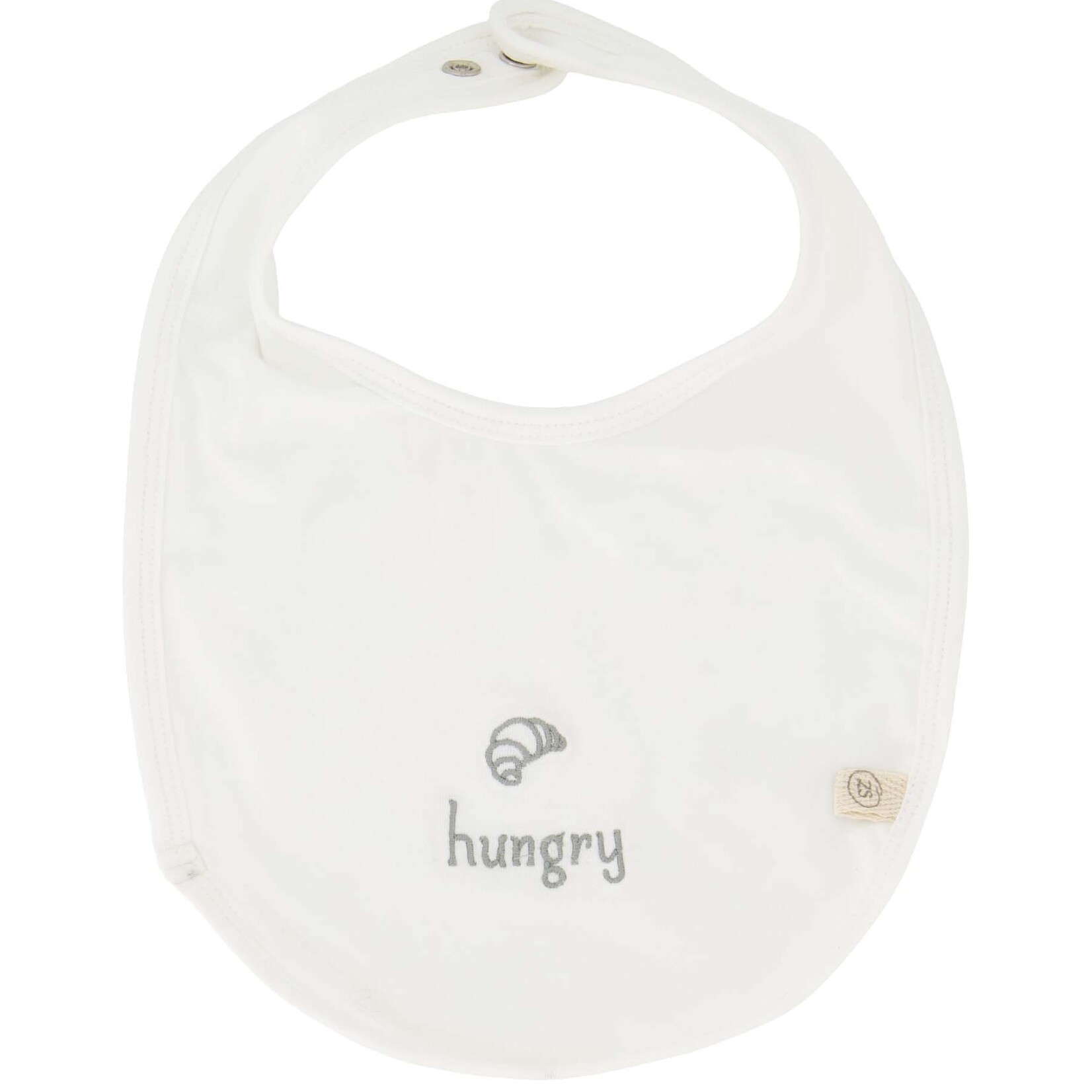 Zusss Slabbertjes "Happy/Hungry" - Katoen - Wit - Set van 2