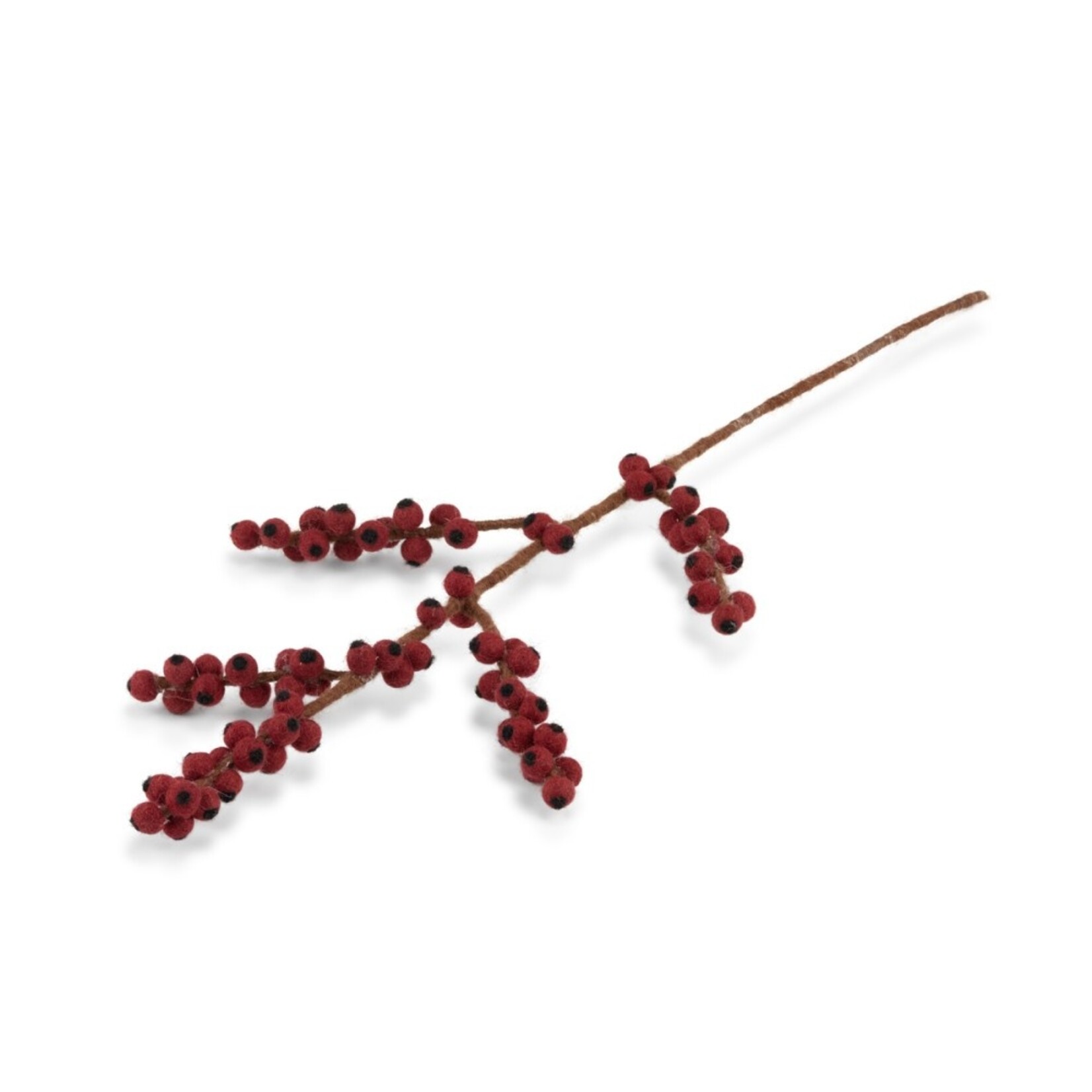 Kunstbloem - Tak bessen - Vilt - Rood - 50cm