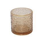 Countryfield Theelichthouder ROXY - Glas - Bruin - (S) Ø7 x 7cm