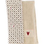 Zusss Handdoeken set - HARTJE - 100% Katoen - Zand/Port/Bruin - 50x70cm