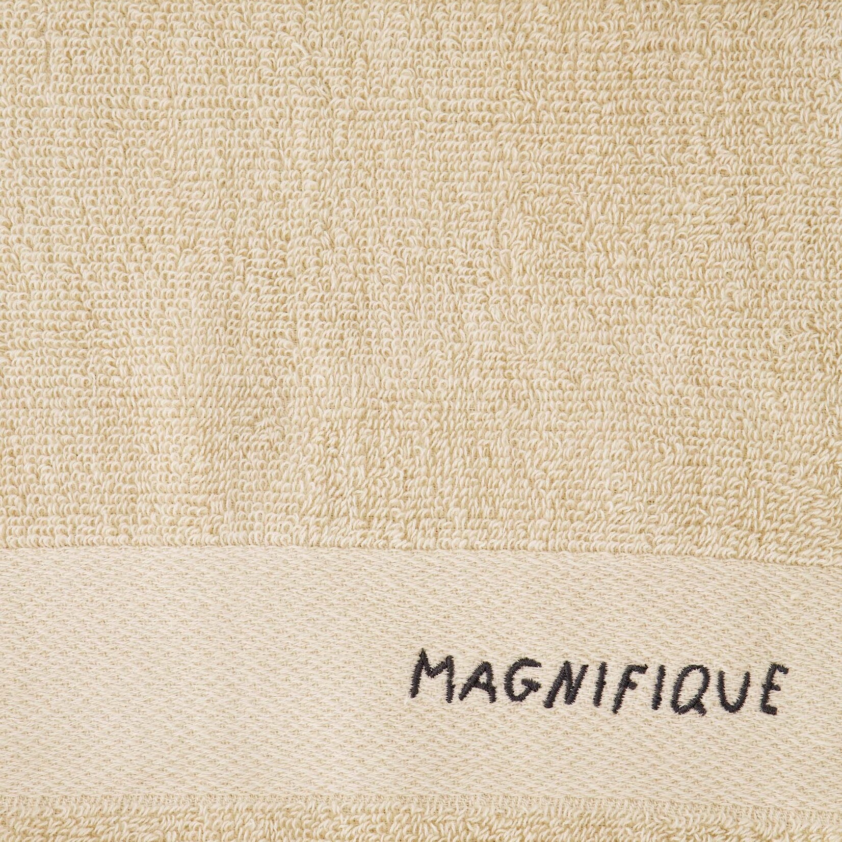 Zusss Handdoeken set - "Magnifique" - 100% Katoen - Zand/Wit - 50x70cm