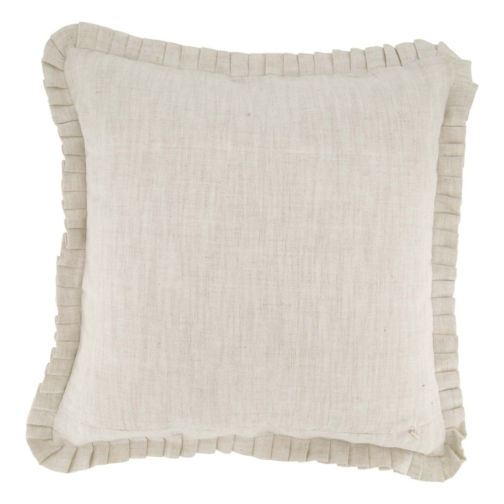 Zusss Kussen ruffle - "Magnifique" - 100% Polyester - Peper & Zout/Grijsblauw - 45x45cm