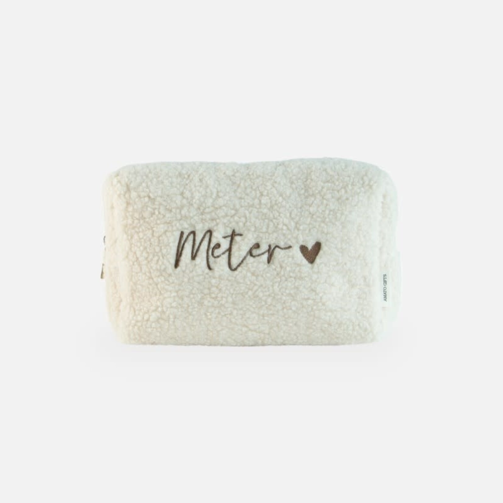 Toilet-/Make-up tas "Meter" - Teddy - Beige - 22 x 12 x 7cm