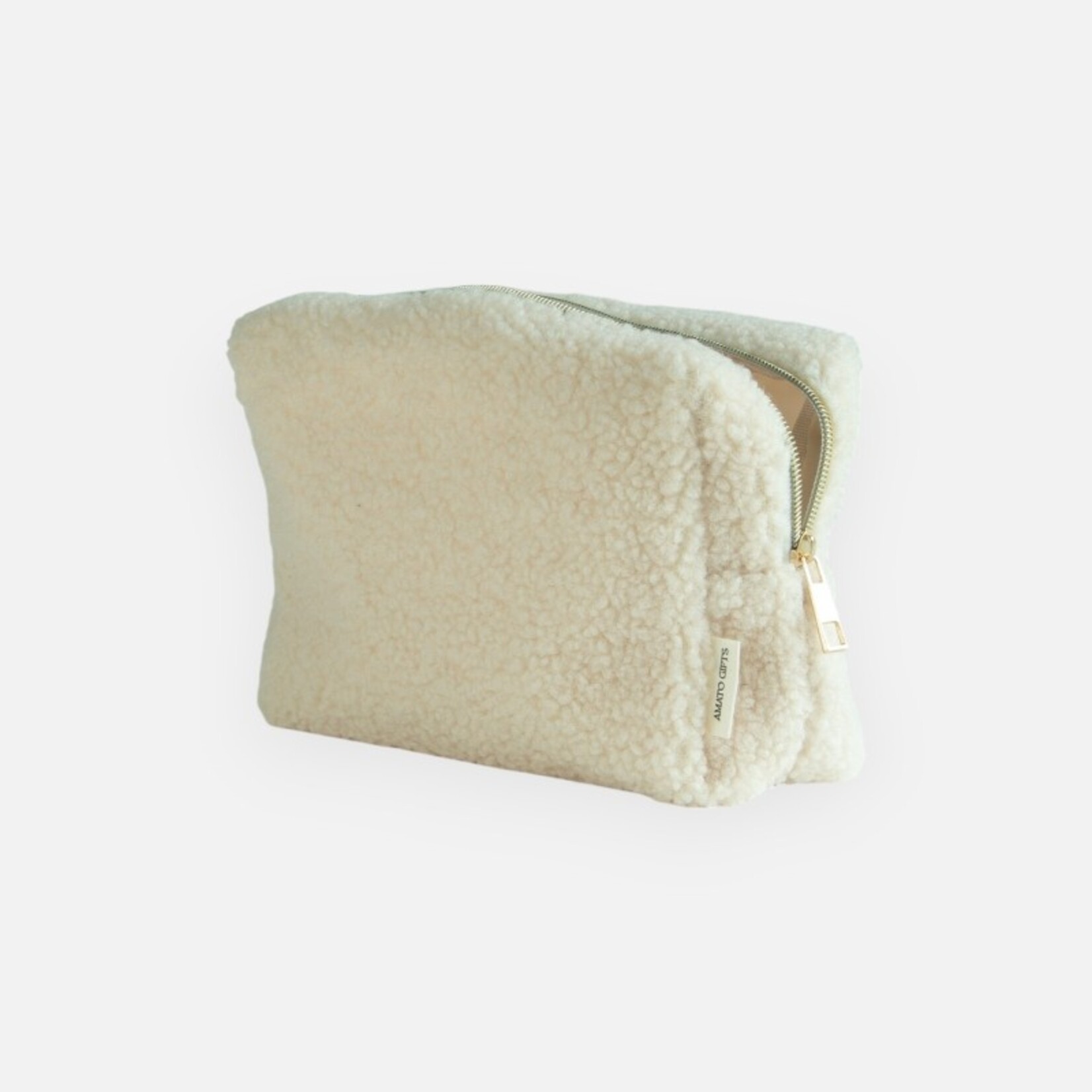 Toilet-/Make-up tas "Meter" - Teddy - Beige - 22 x 12 x 7cm