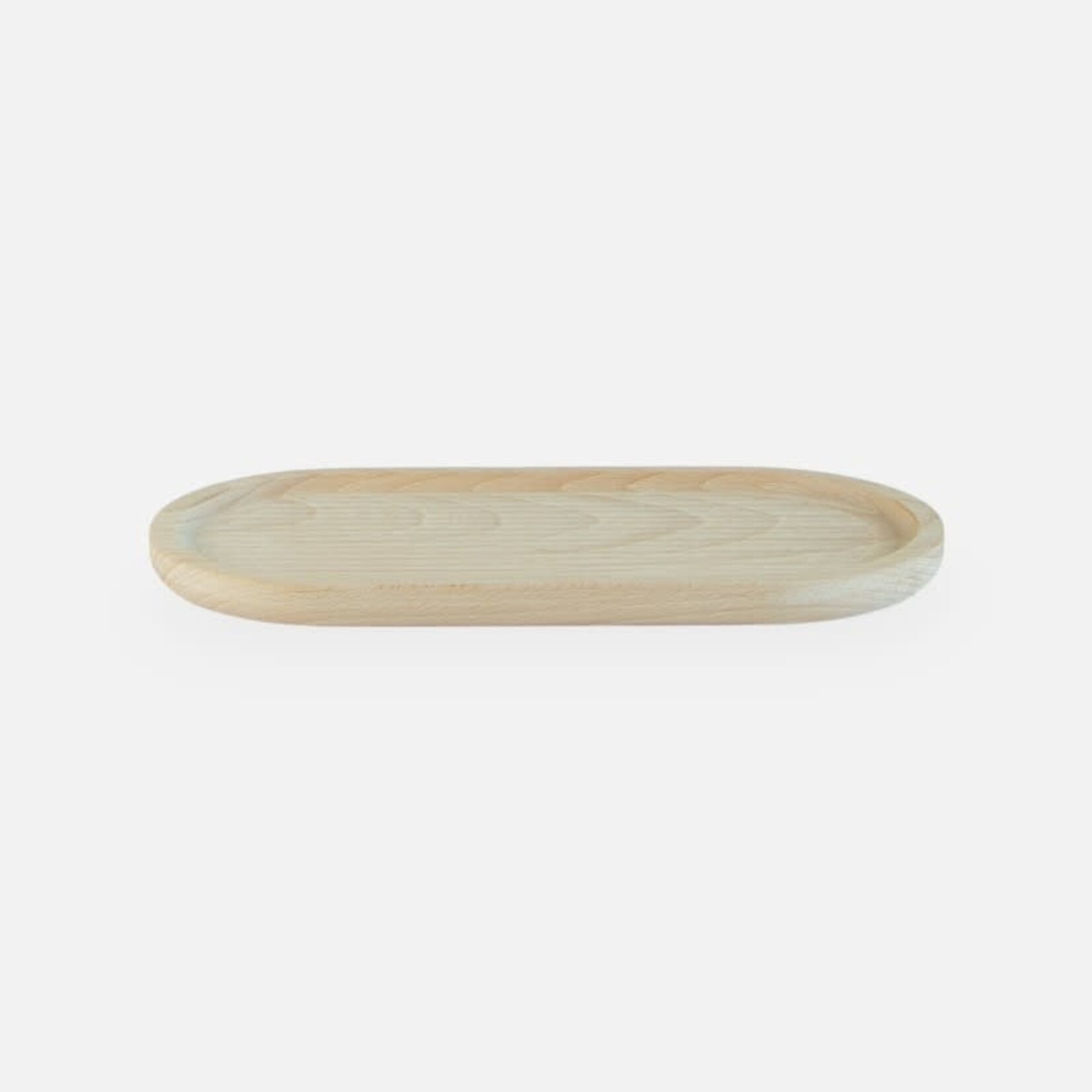 Dienblad/Plateau ovaal - Hout - Naturel - 24 x 12 x 1,5cm