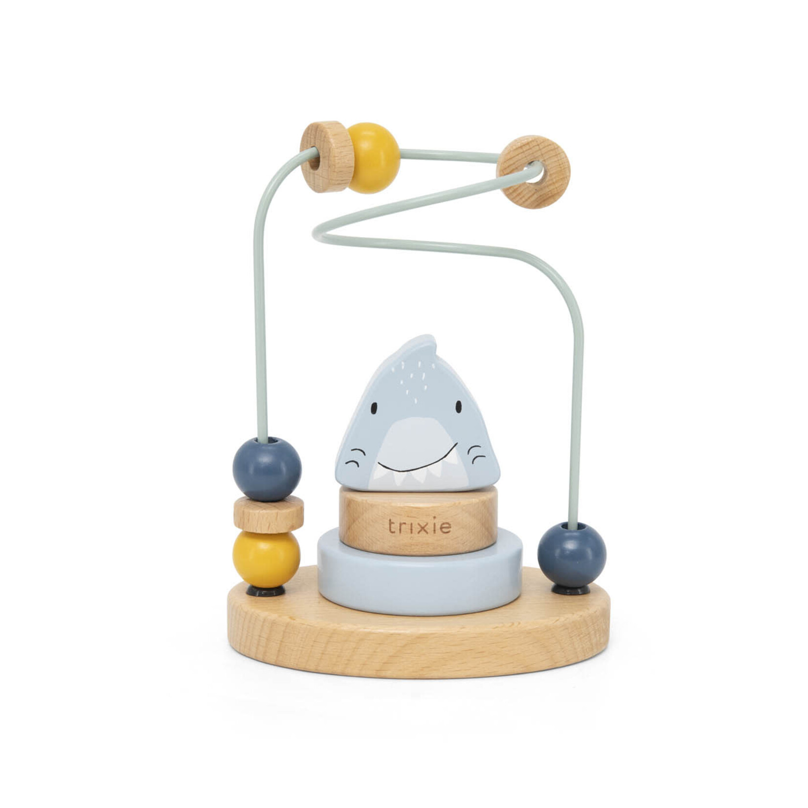 Kralenframe Mr. Shark - FSC Hout/IJzerdraad - Blauw - 11x8x15cm