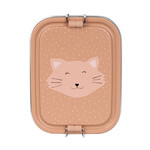 Brooddoos Mrs. Cat - RVS - Roze - 17x13x6cm