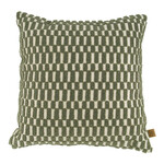Zusss Kussen grafisch - Corduroy/Velvet - Off white/Groen - 45x45cm