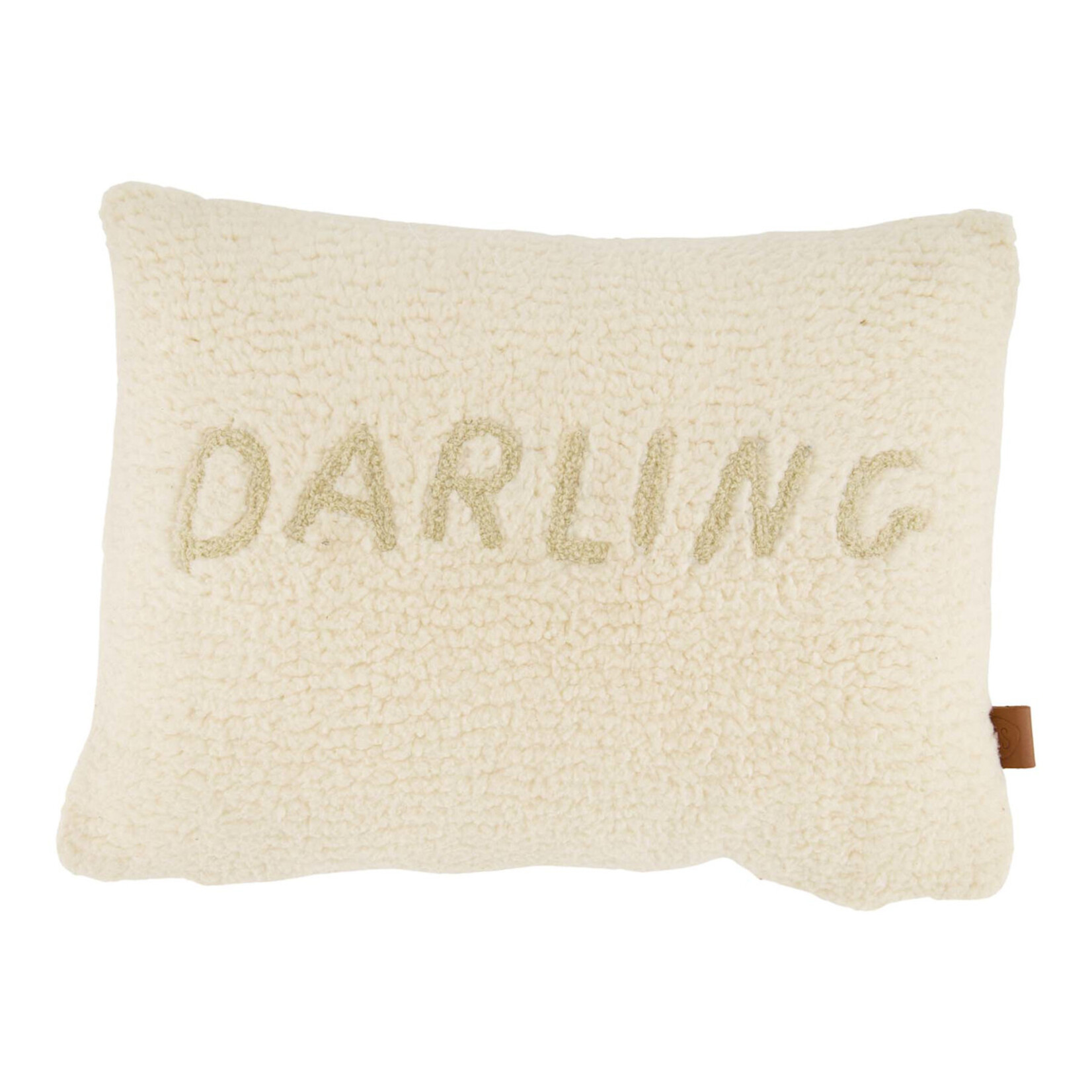 Zusss Kussen Teddy - "Darling" - 100% Polyester - Zand - 35x25cm