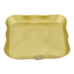 Zusss Servethouder Vierkant - Metaal - Goud - 15x15cm
