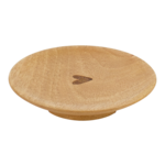 Zusss Drinkglas topper - HARTJE - Hout - Naturel - Ø11cm