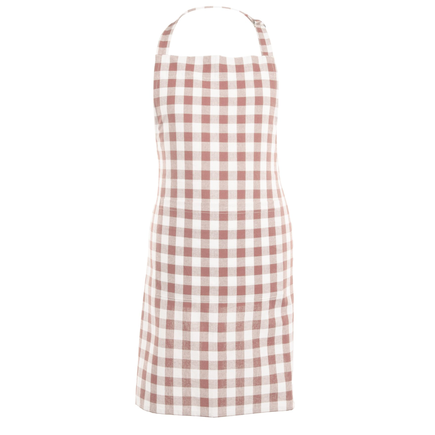 Keukenschort GINGHAM - 100% katoen - Roze - 80x74cm