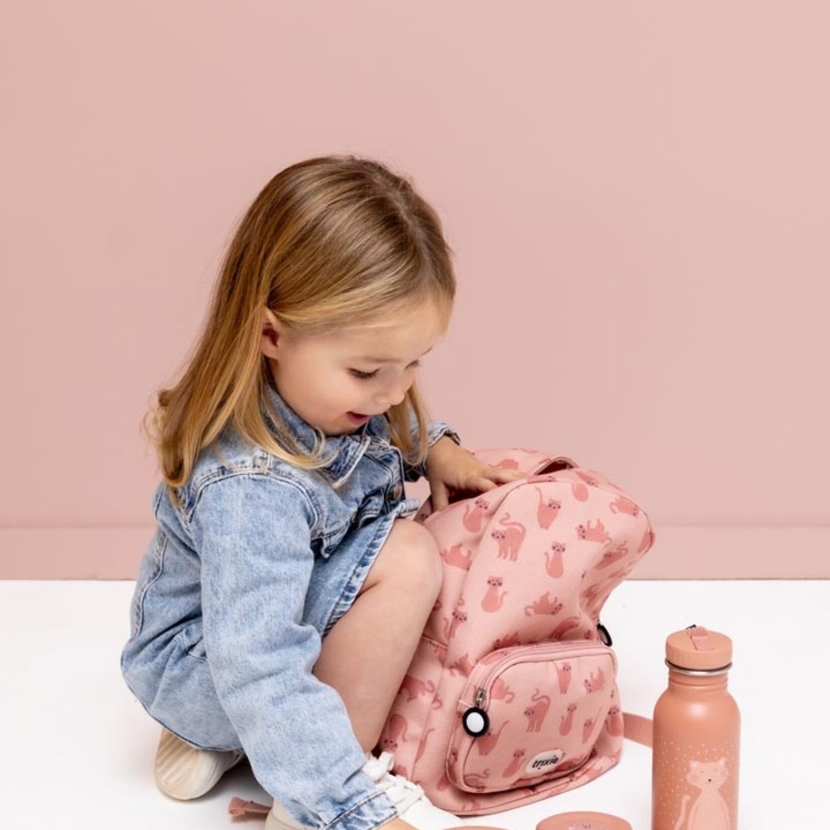 Snackbox Mrs. Cat - 100% PP - Roze - 11,5 x 10,5 x 4,5cm - Set van 2