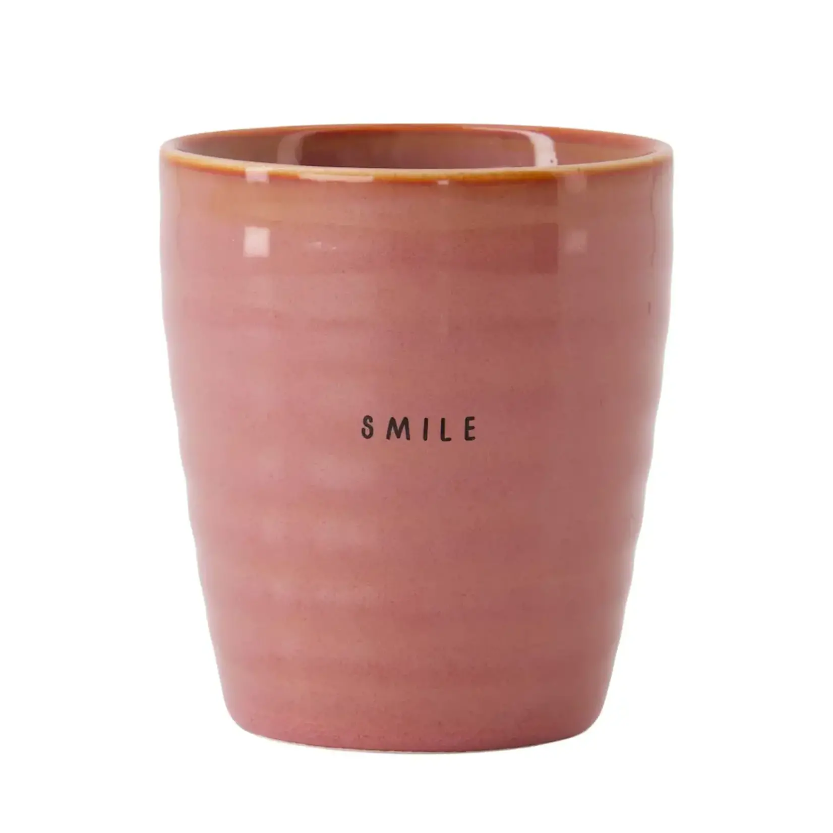Zusss Mok (koffie) - "Smile" - Burgundy - Ø7,5x8,5cm