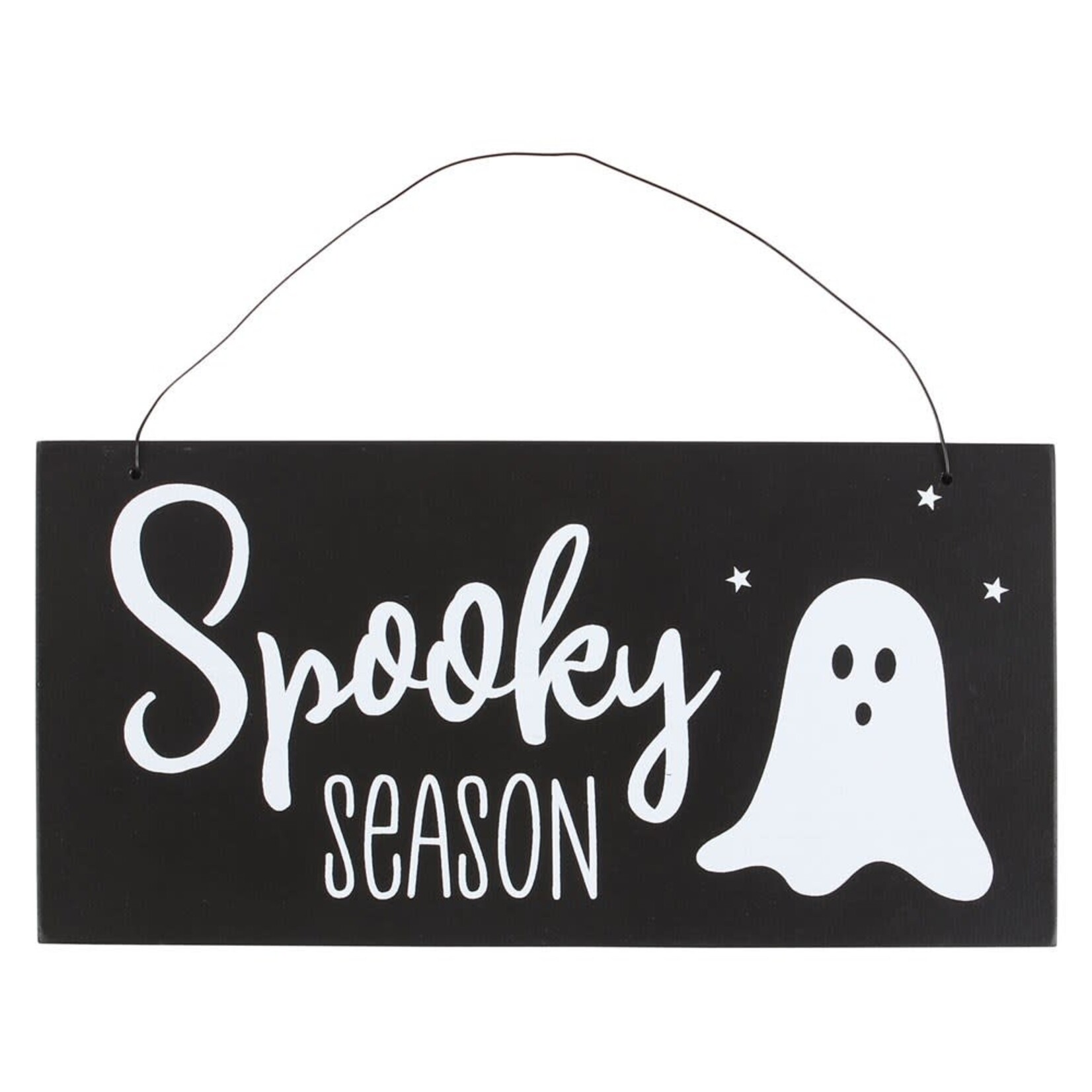 Uithangbord "SPOOKY SEASON" - MDF - Zwart/Wit - 10 x 20 x 1cm