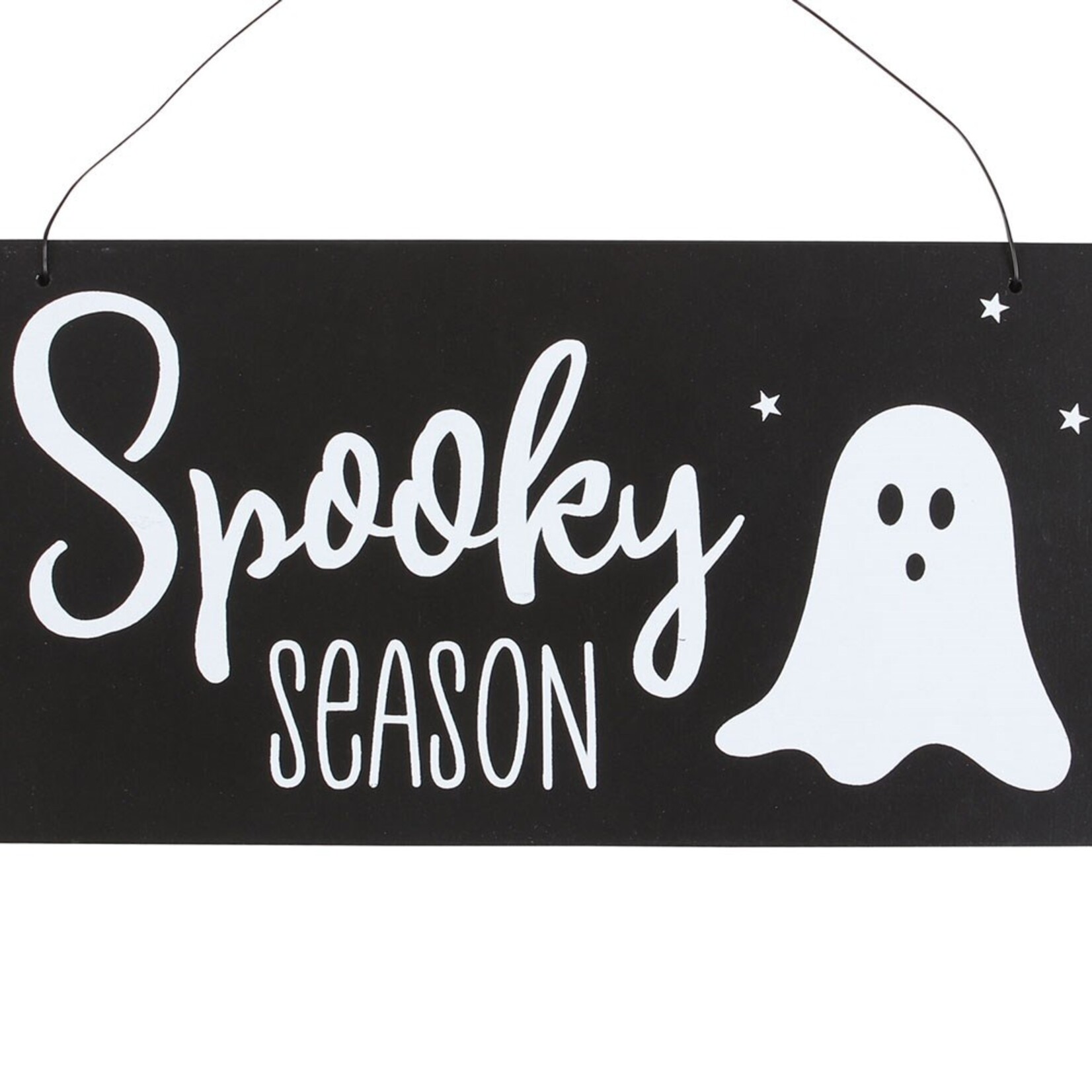 Uithangbord "SPOOKY SEASON" - MDF - Zwart/Wit - 10 x 20 x 1cm