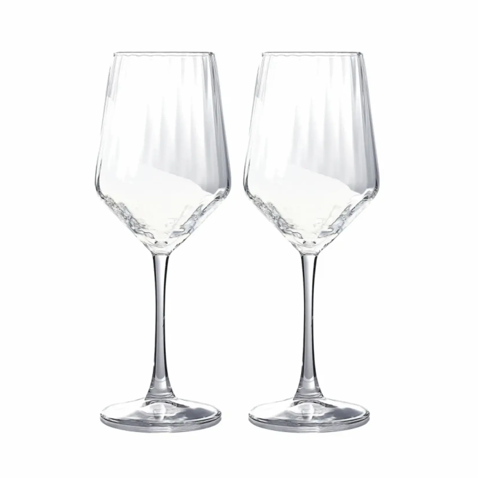 Wijnglazen (rood) ELIN - Glas - Transparant - Set van 2
