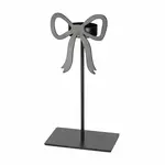 Theelichthouder STRIK - Metaal - Zwart - 10 x 7 x 20 cm