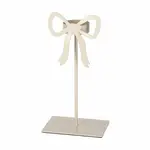 Theelichthouder STRIK - Metaal - Steengrijs - 10 x 7 x 20 cm