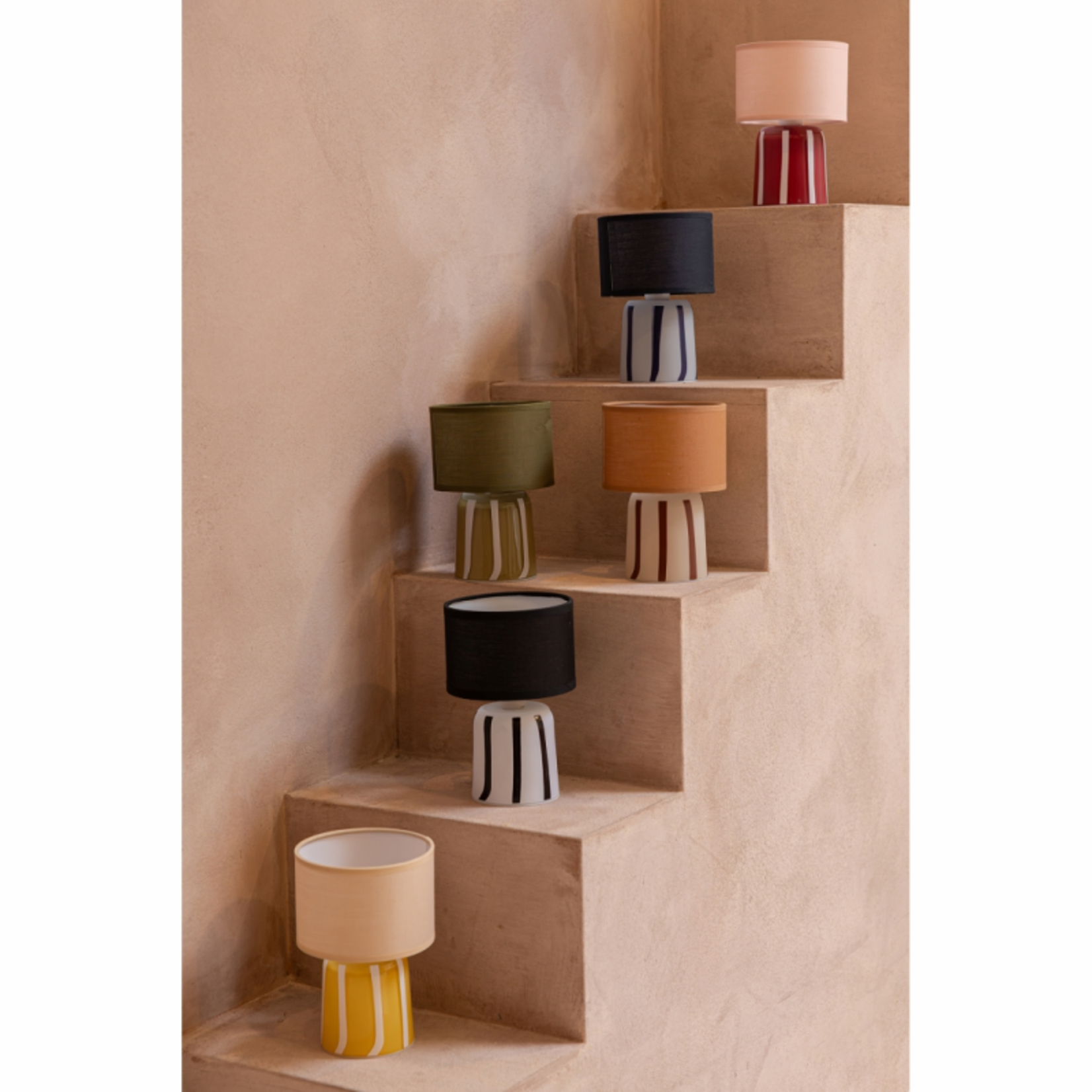 Tafellamp LILY - LED - Polyster/Glas - Groen -  Ø13 x 20,5 cm