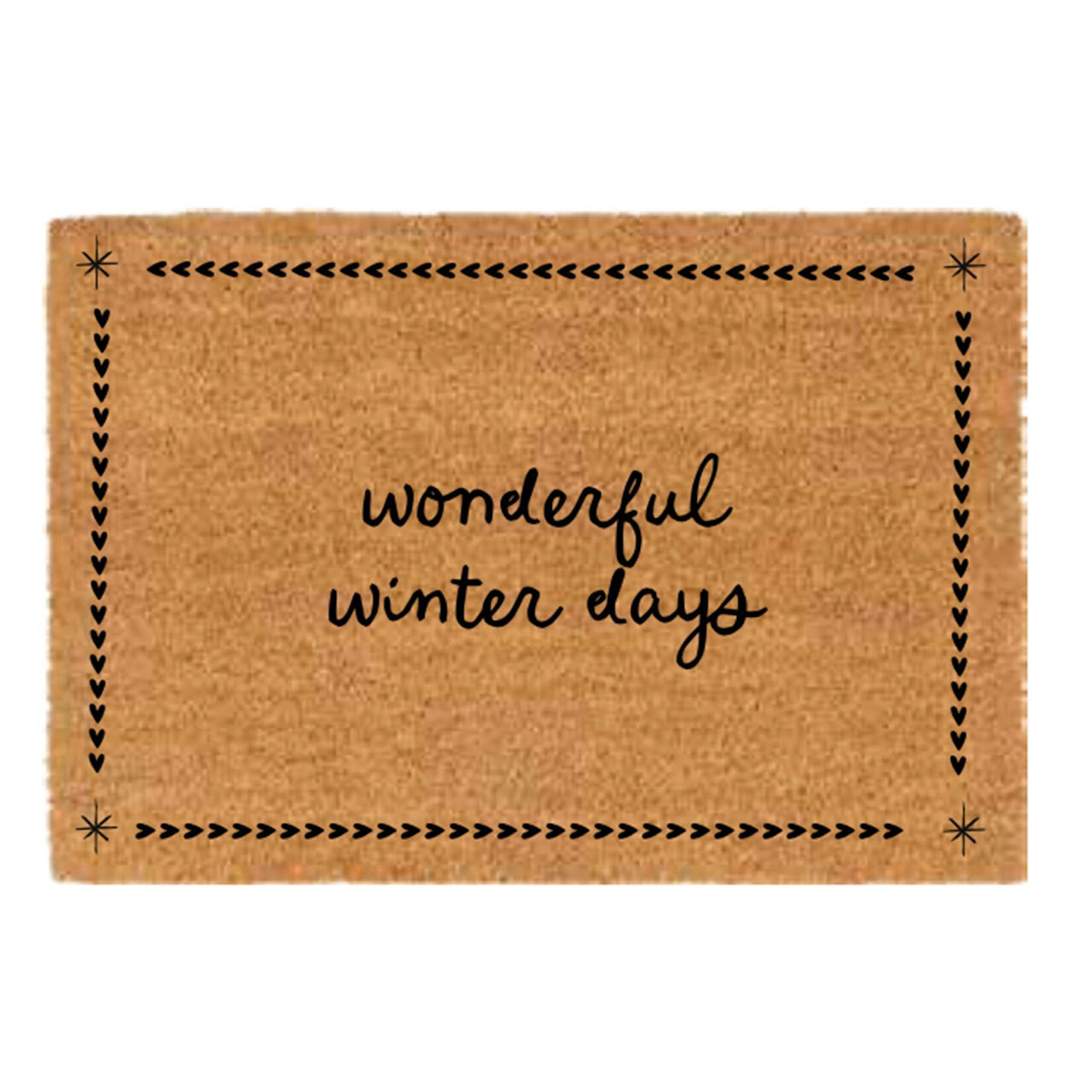 Zusss Deurmat - "Wonderful winter days" - Kokos - 60x40cm
