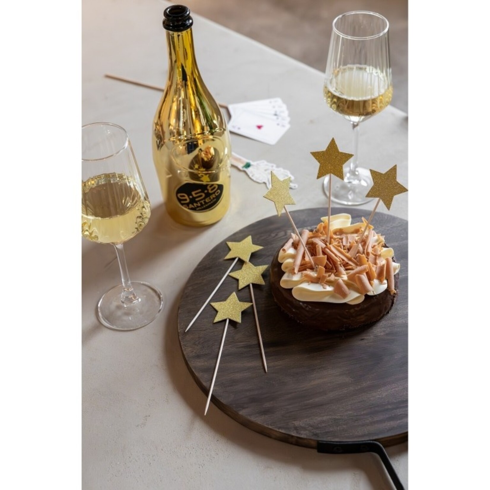 Wijnglazen (wit) ELIN - Glas - Transparant - Set van 2