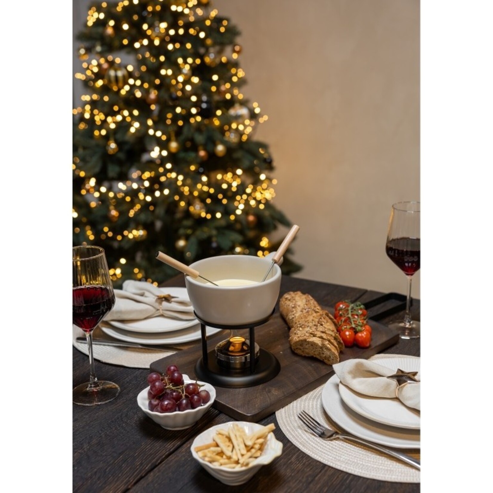 Wijnglazen (rood) ELIN - Glas - Transparant - Set van 2