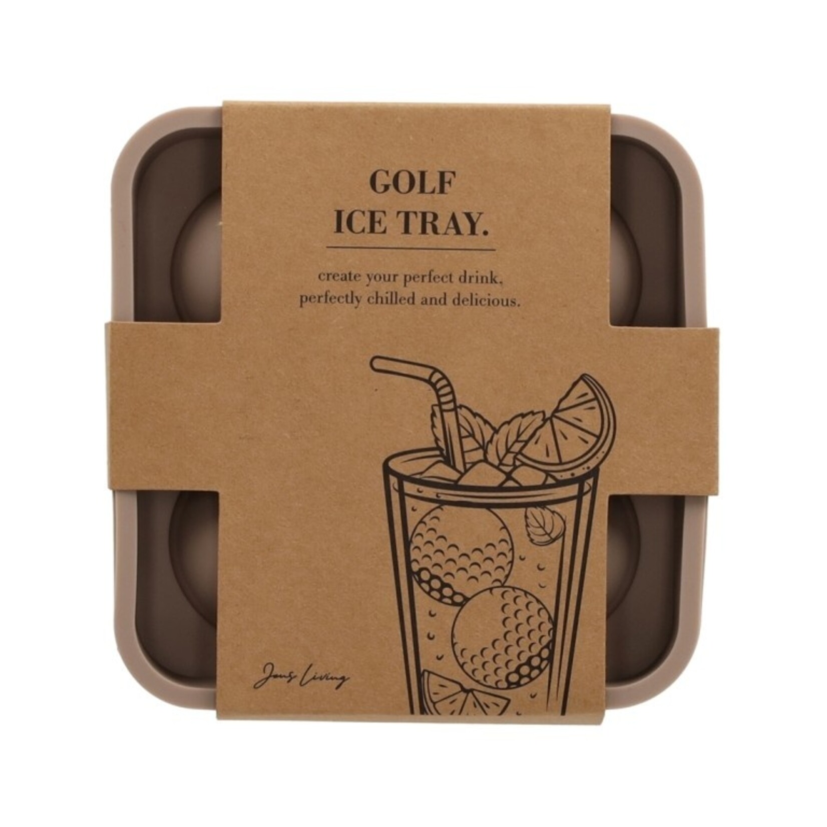 IJsblokjesvorm GOLF - Siliconen - Beige