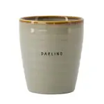 Zusss Mok (koffie) - "Darling" - Grijsblauw - Ø7,5x8,5cm