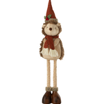 Egel met puntmuts - Staand (uitrekbaar) - Stof - Beige/Rood - (S) 84cm