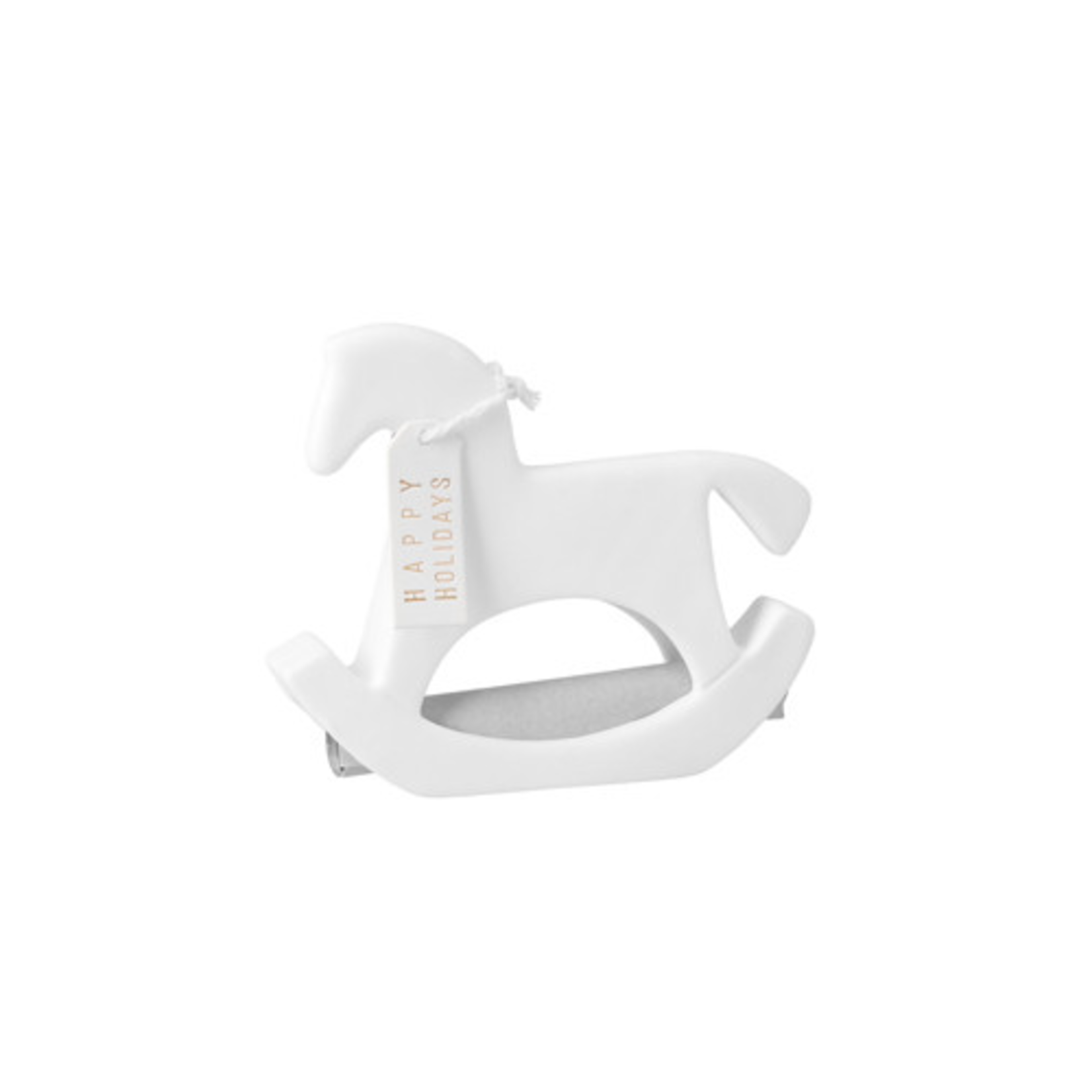 Räder Geldcadeau schommelpaard - Porselein - Wit - 9x1,7x7cm