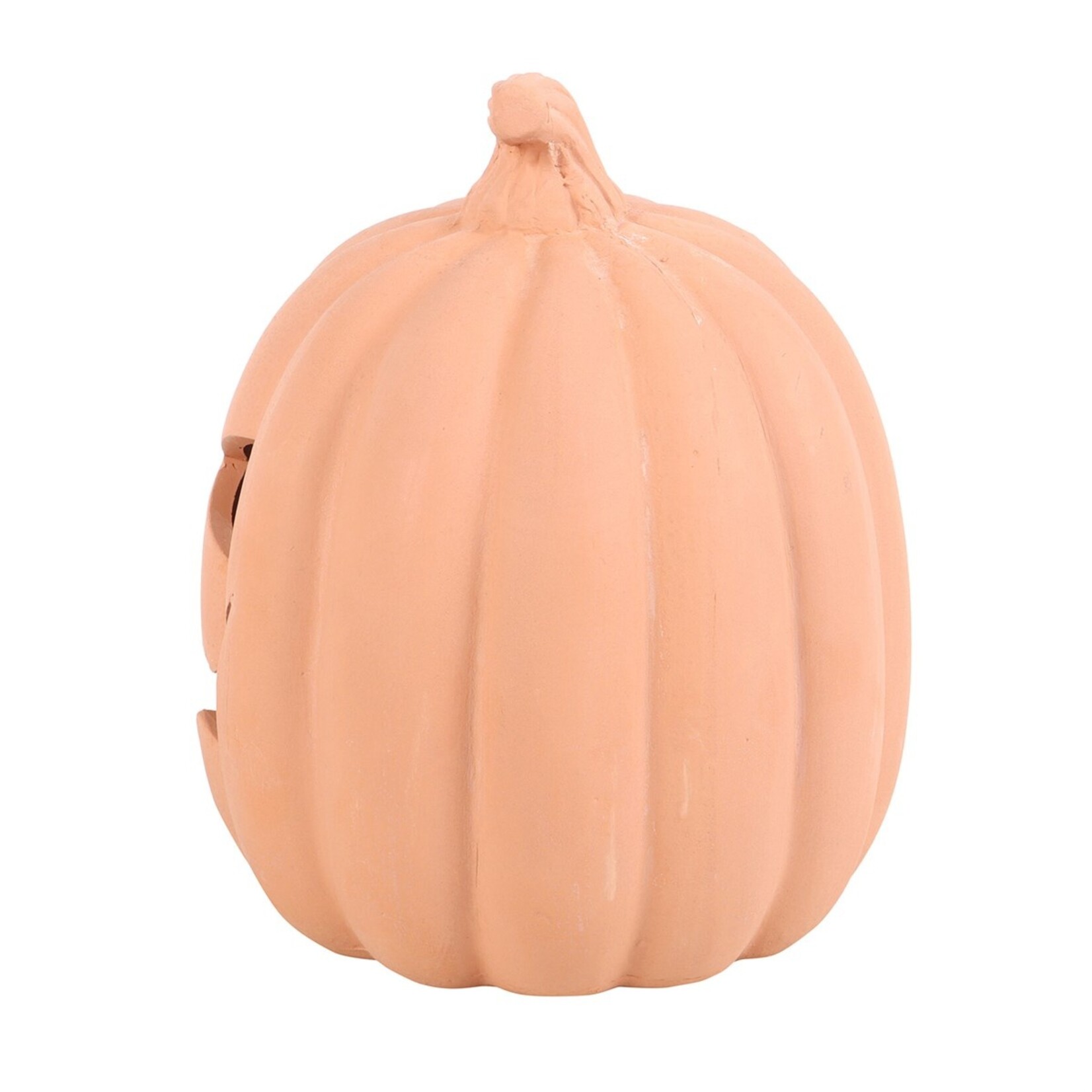 Theelichthouder POMPOEN - Terracotta - Oranje - Ø14,5 x 18,5cm