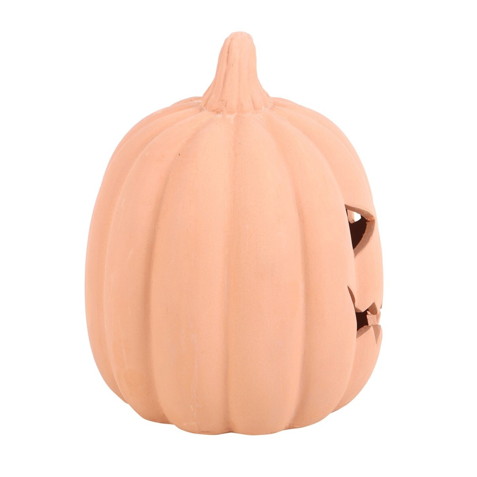 Theelichthouder POMPOEN - Terracotta - Oranje - Ø14,5 x 18,5cm