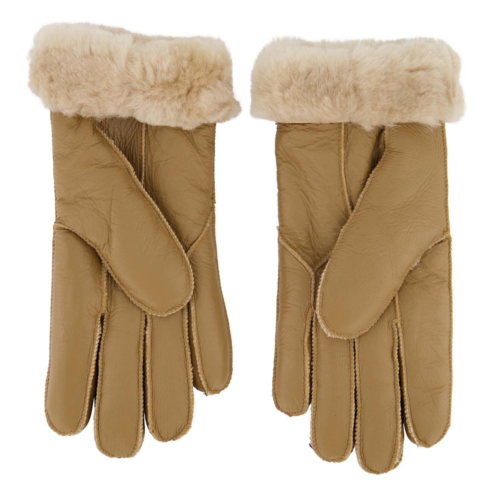 Zusss Handschoenen met zachte binnenkant - 100% leer - Bruin