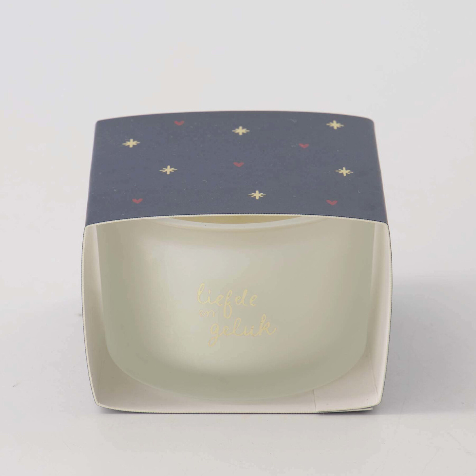 Zusss Geurkaars in wikkel - "Liefde en geluk" - Donkerblauw/Goud - Ø7 x 5cm