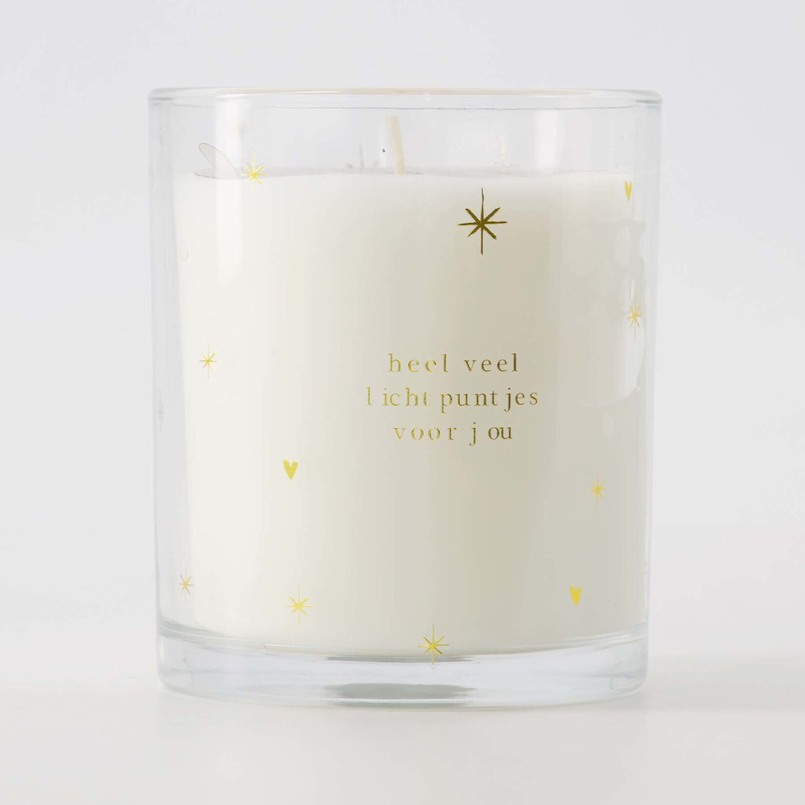 Zusss Geurkaars in glas - Sterren / "Lichtpuntjes voor jou" - Transparant - Ø9x9cm