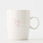 Zusss Mok (Thee) - Open hartje - Wit/Rose - ∅8 x 10cm