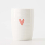 Zusss Mok (Koffie) - Hartje - Wit/Rose - Ø7 x 9,5cm