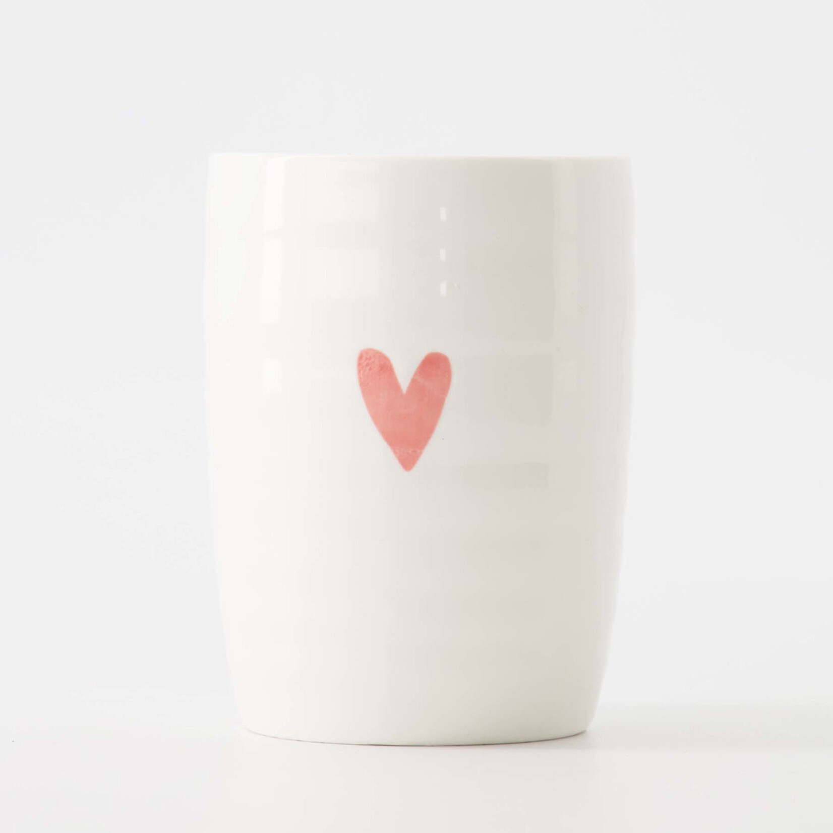 Zusss Mok (Koffie) - Hartje - Wit/Rose - Ø7 x 9,5cm