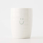 Zusss Mok (koffie) - SMILEY - Wit/Grijsblauw - Ø7 x 9,5cm