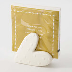 Zusss Servethouder - Hartje - Keramiek - Wit - 11,5 x 10cm
