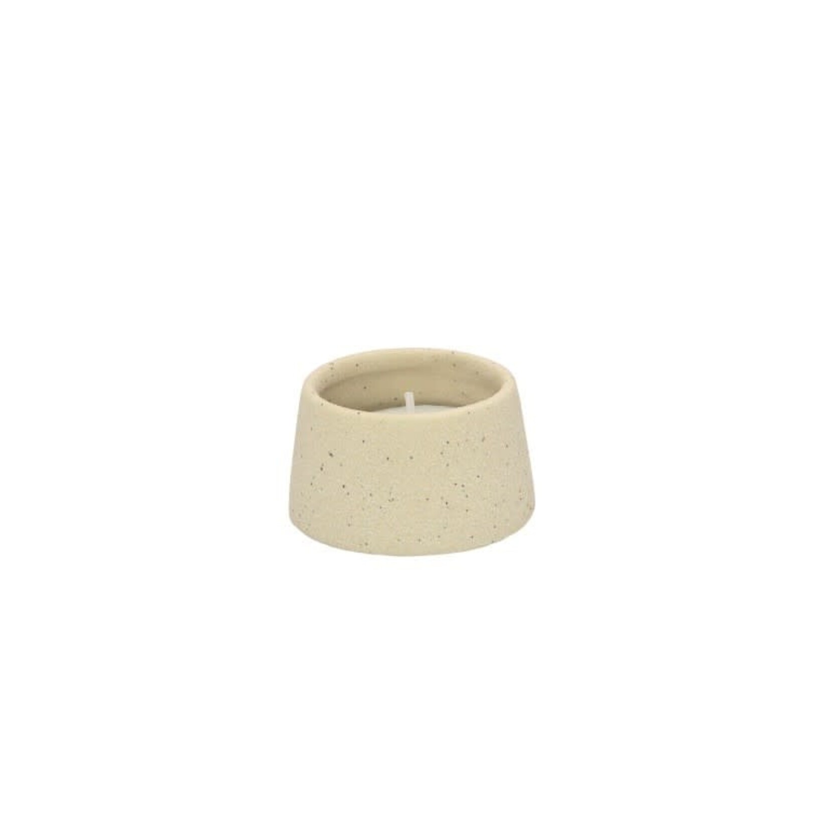 Theelichthouder TIRZA - Keramiek - Naturel - (S) Ø6 x 3,5 cm